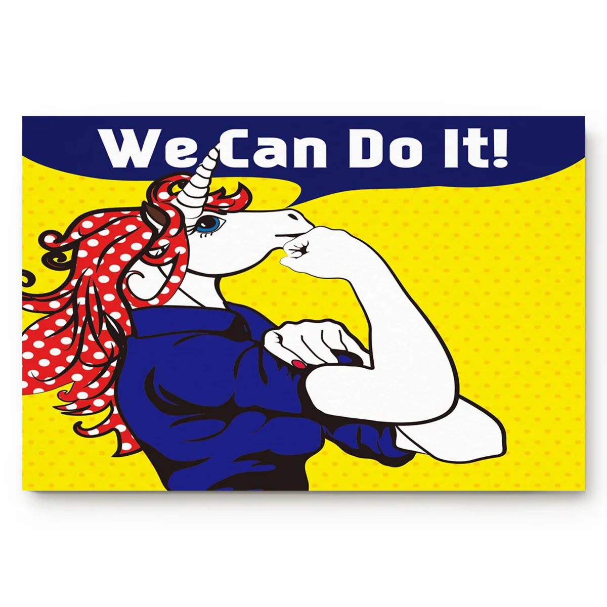 Единорог девушка мы можем сделать это красные волосы синий Геркулес красивый