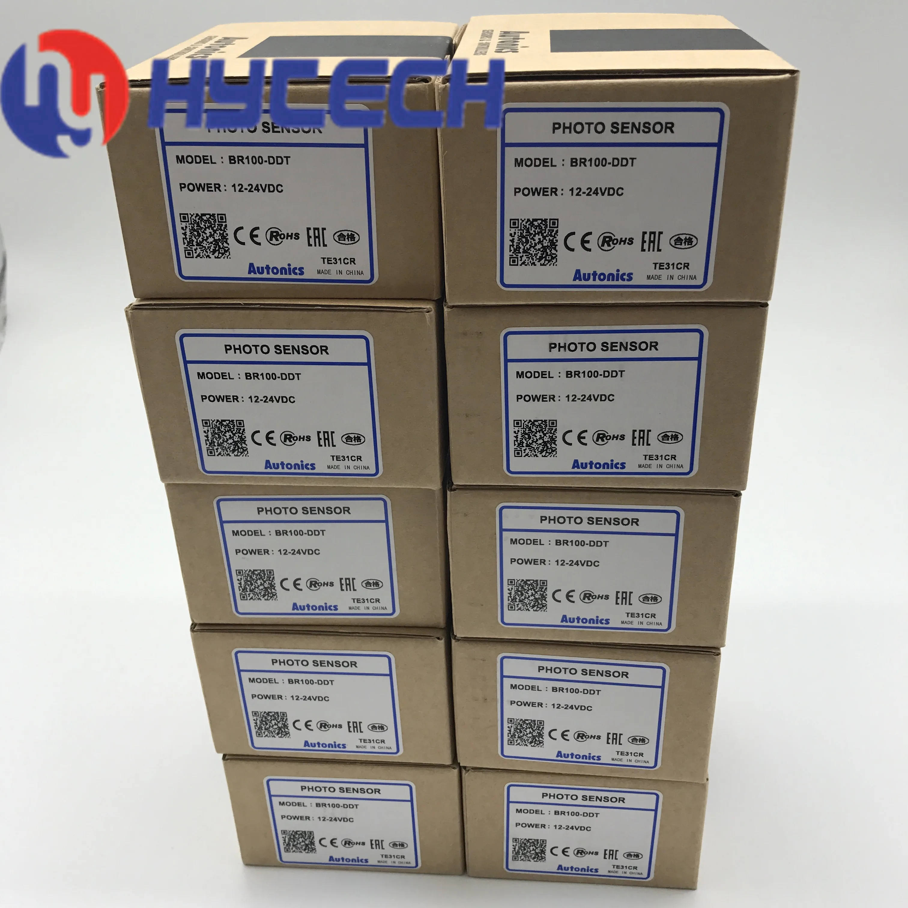 

HYTECH New & original 10-24V DC 100mm IR LED photo sensor BR100-DDT For Autonics 2m sensor