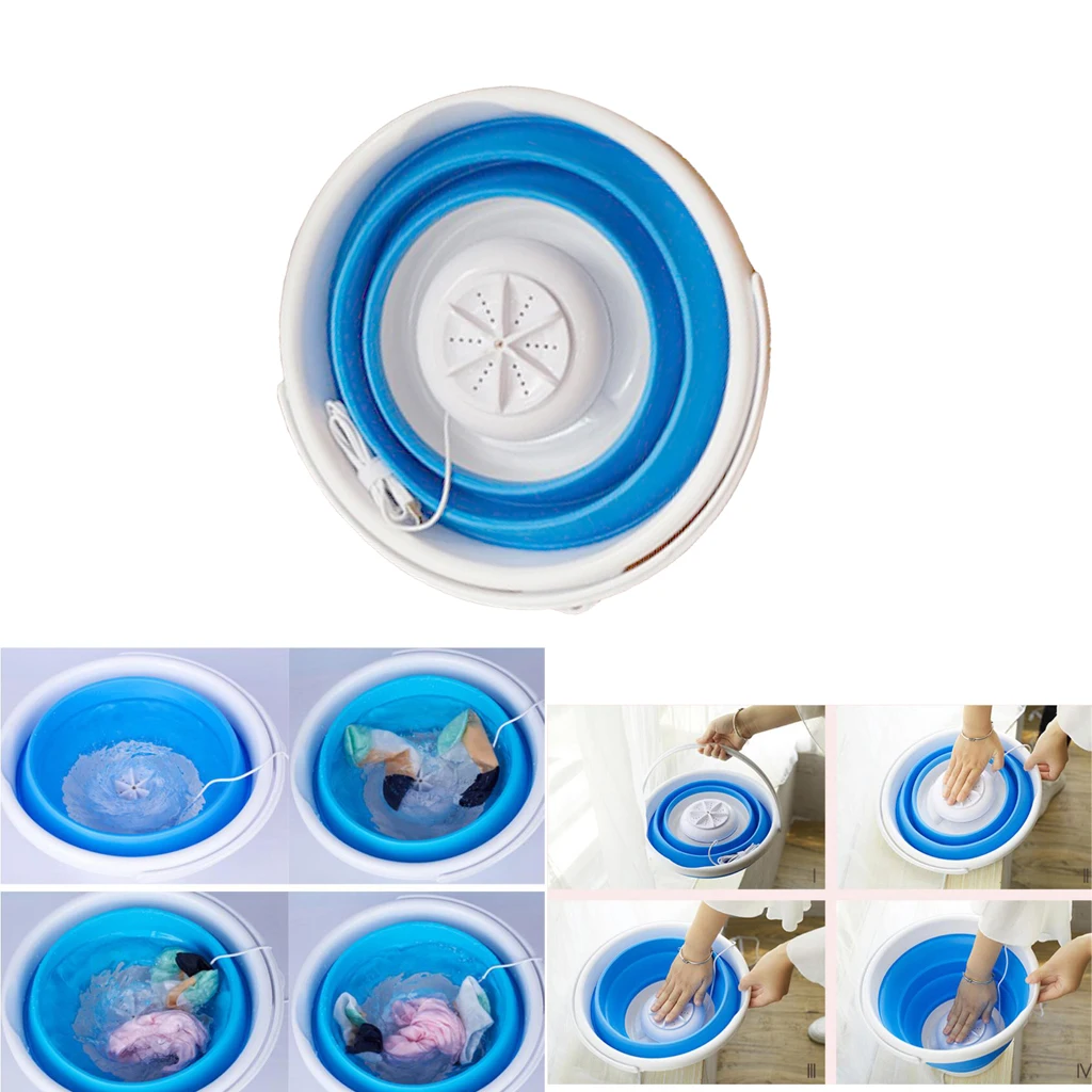 

Plastic Folding Mini Home Travel Laundry Machine Portable Laundry Machine