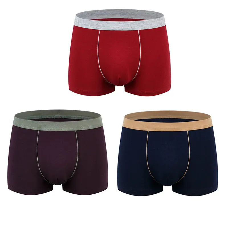 B 3PCS 9XL, большие размеры, мужское нижнее белье, мужские боксеры, много, одноцветные трусы, шорты, мужские хлопковые трусы, дышащие, интимные мужские боксеры, 4 шт - Цвет: B 3PCS