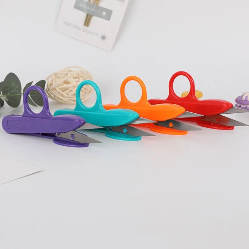 

1Set/12pcs Eagle Yarn Scissors Household Sewing Matching Thread Cutting Scissors Cross Sewing Scissors Special U-shaped Plastic