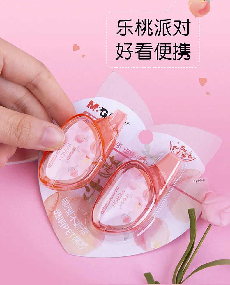 M &amp G ACT52513 Милая Корректирующая лента &quotSweet Peach Limited&quot Kawaii Белая клейкая школьные