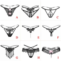 sexy women underwear panties female massage pearl lingerie g stings hollow thong young girls hot embroidery lace t back panties