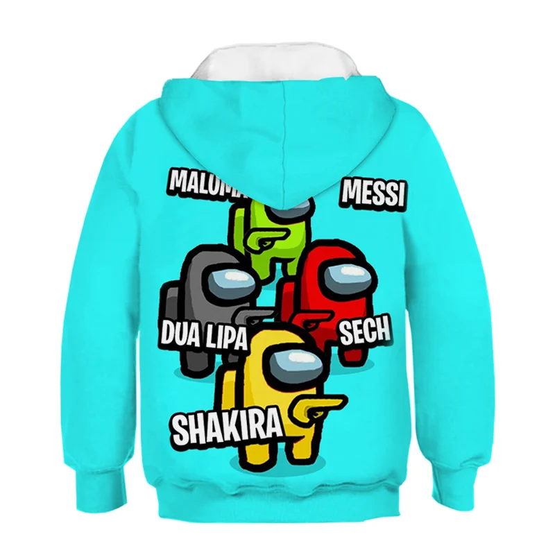

2020 Autumn And Winter Children's Anime Cartoons Are Among Us Fun 3D Hoodies Casual Cute Sweatshirts Boy Girl All-Purpose Tops