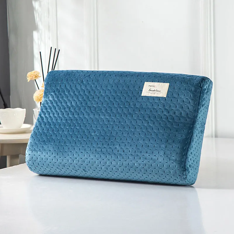 

30x50cm/40x60cm Waterproof Quilted Latex Pillowcase Memory Pillow Cover Modern And Simple Single Pillowcase