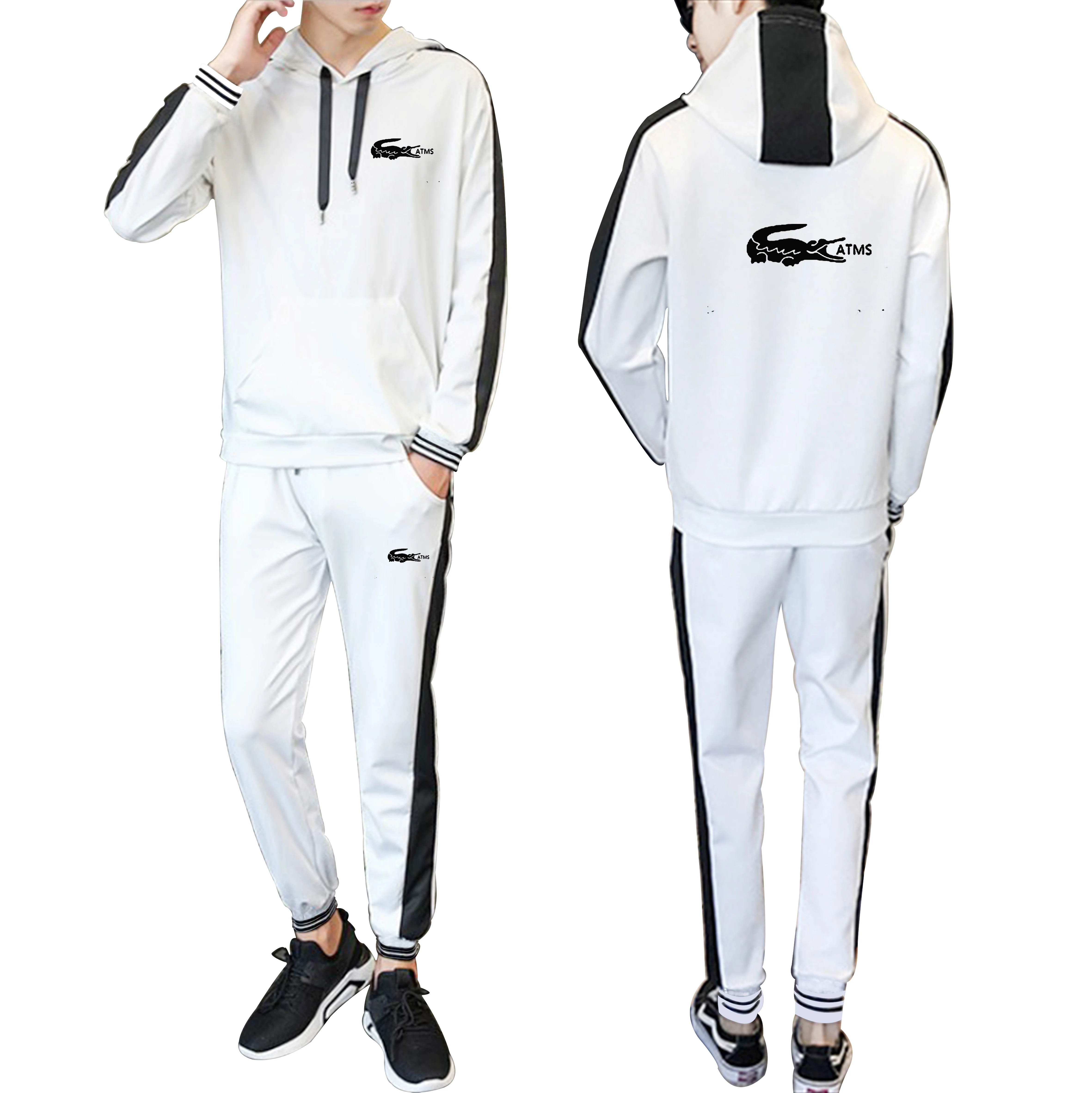 Мужские комплекты толстовка с капюшоном и штаны Осень зима спортивные Модный