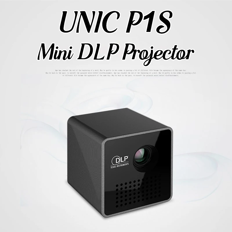 Мини проектор UNIC P1S HD Wi Fi беспроводной DLP карманный 40 лм светодиодный микро