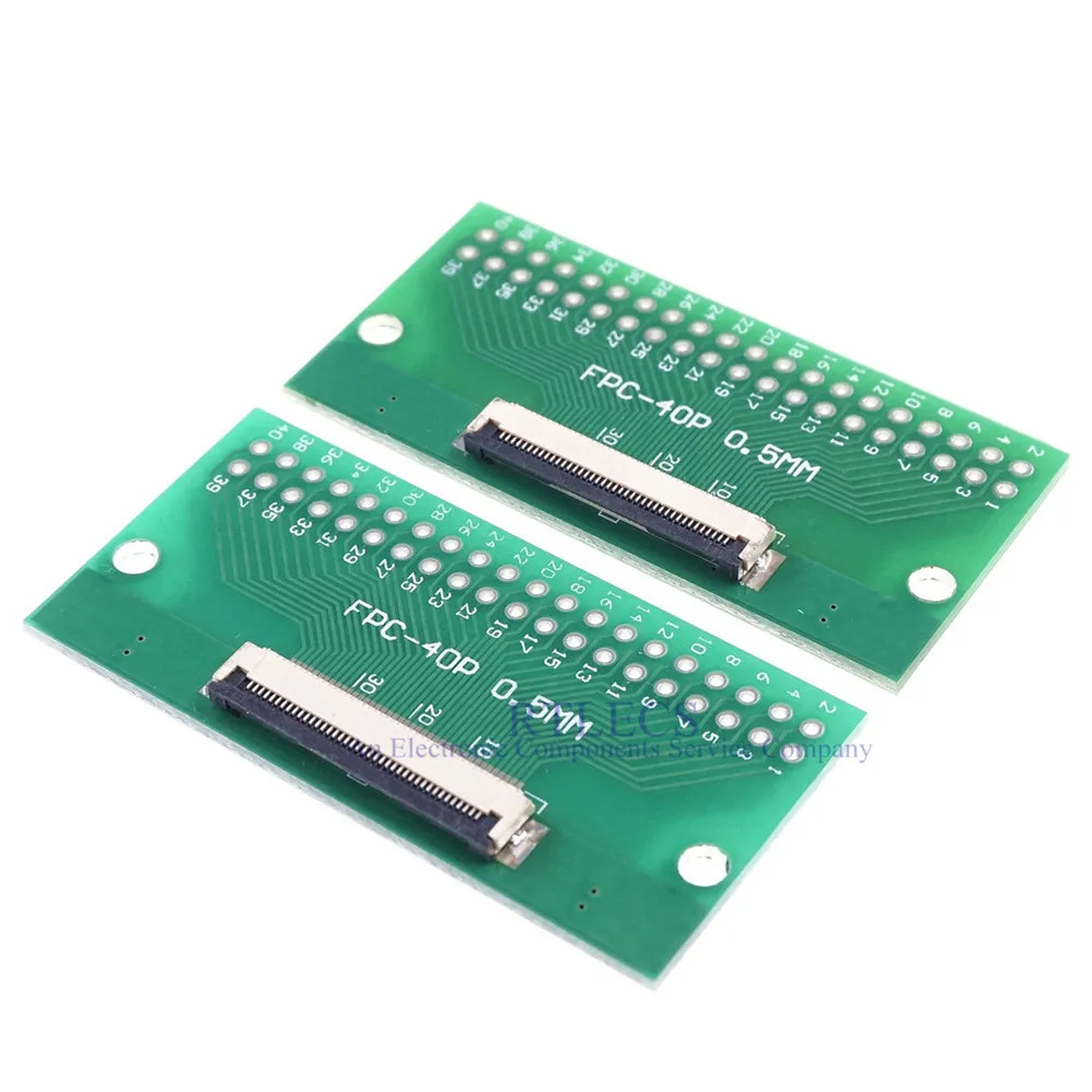 2 шт. DIY FPC/FFC SMT разъем Dip адаптер 40 PIN 0 5 мм до 54 пространство 1 'шаг сквозное