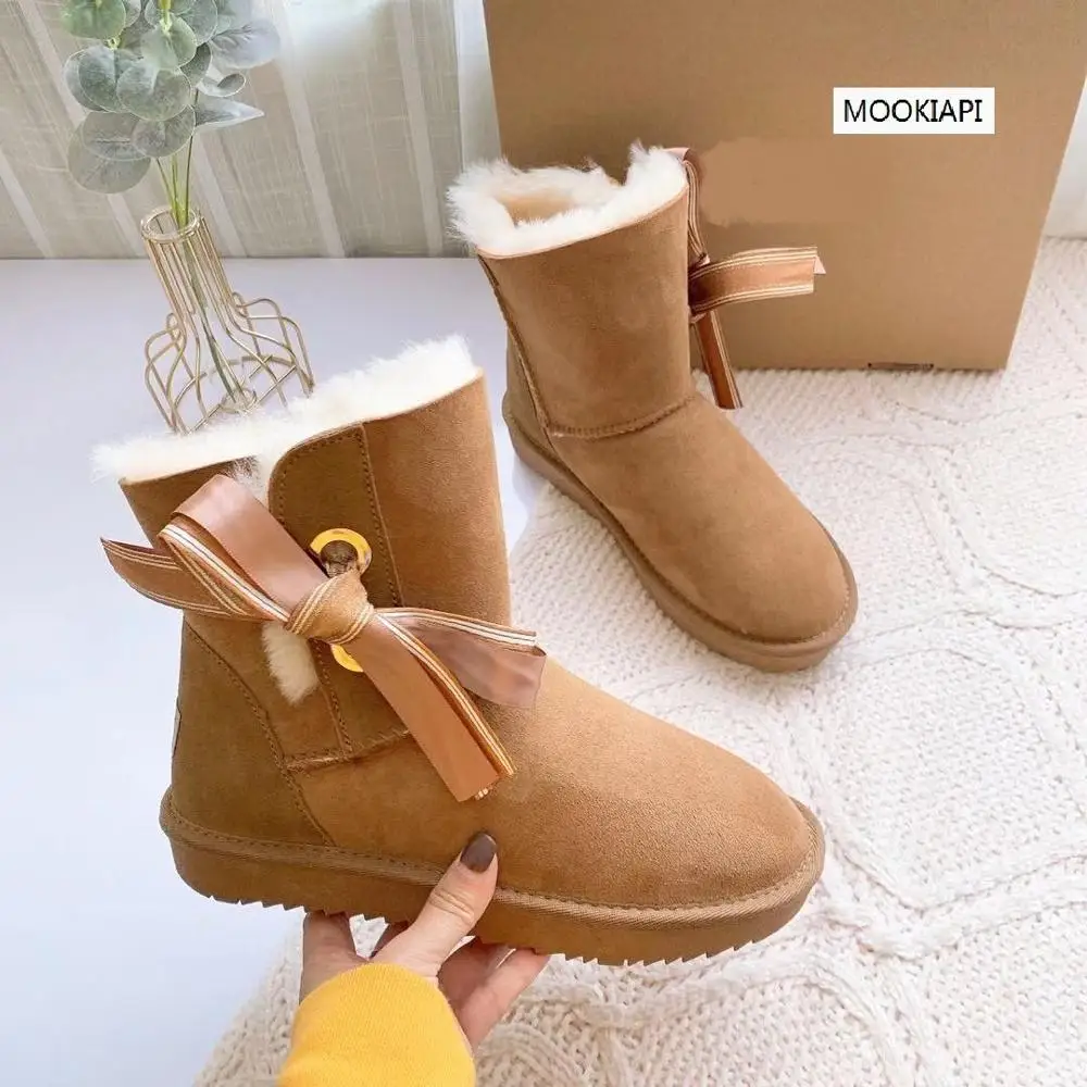 2019 г. Австралийский бренд зимние сапоги высокого качества Натуральная Овчина