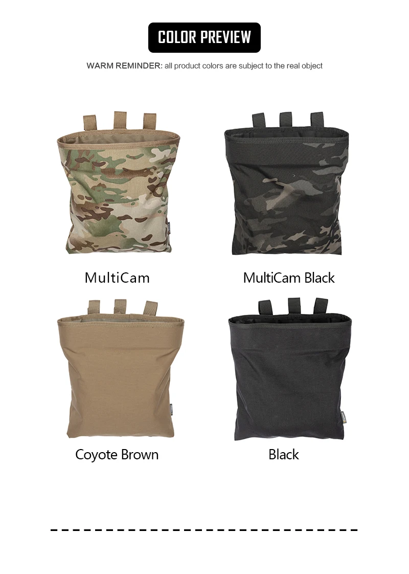 IDOGEAR MOLLE Magazine Dump Pouch Тактический Магнитный Drop Pouch Recycling Bag сумка для хранения 3550