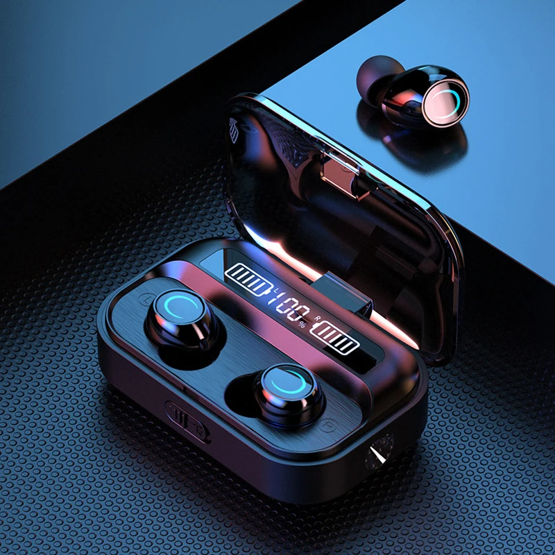 Беспроводные наушники Bluetooth 5 0 миниатюрная гарнитура с фонариком