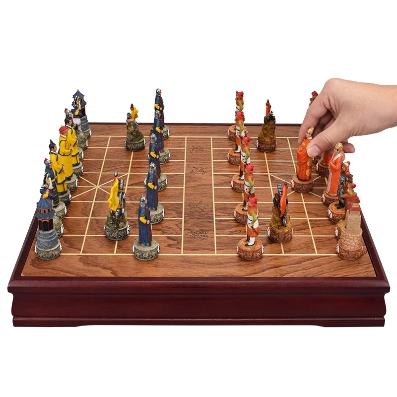 Wooden Board Luxury Chess Portable Creative Resin Pieces High-end Chess Set Antiquity Jogo De Tabuleiro Family Games EK50QL
