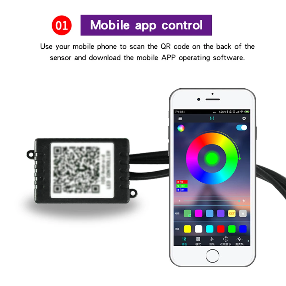 Светодиодный ная лента для украшения салона автомобиля гибкая неоновая LED лампа