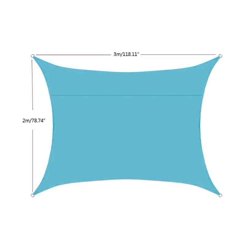 

Rectangular Outdoor Sun Shade Sail Garden Yard Anti-UV Awning Weather Resistant Durable Backyard Canopy Awning Durable