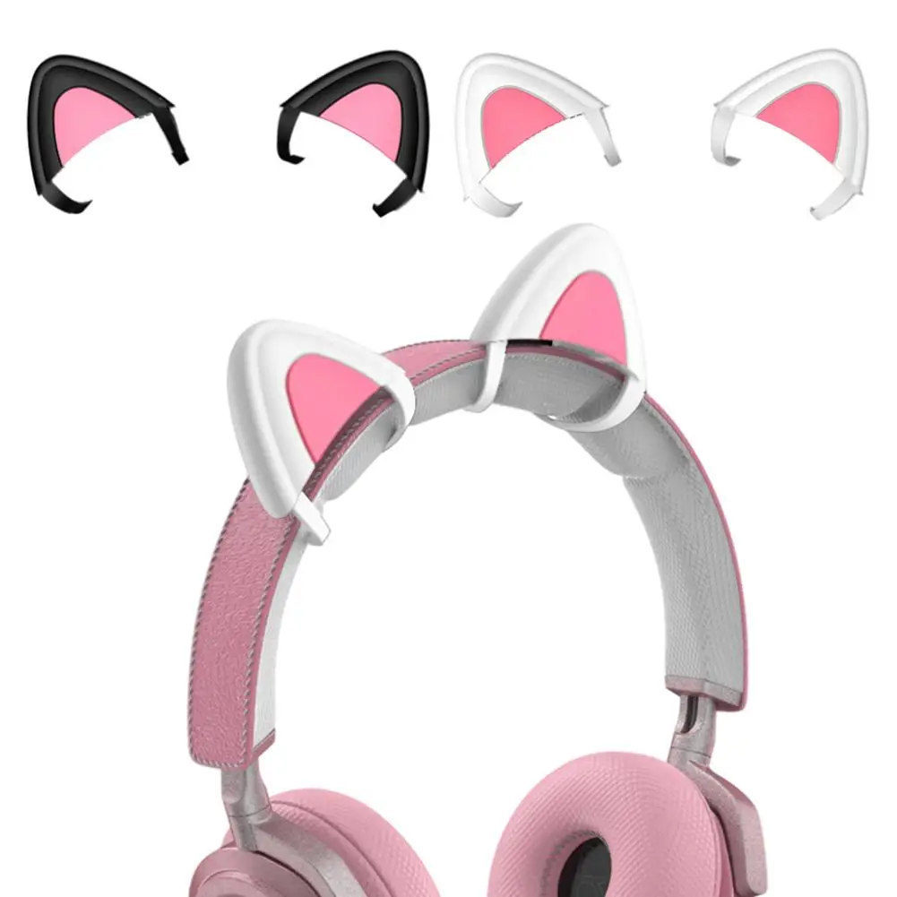 

Detachable Gaming Headphones 1Pair Cat Ears Attachment Stereo Headset Decoration Accessory For Wireless Gaming Headsets Decor