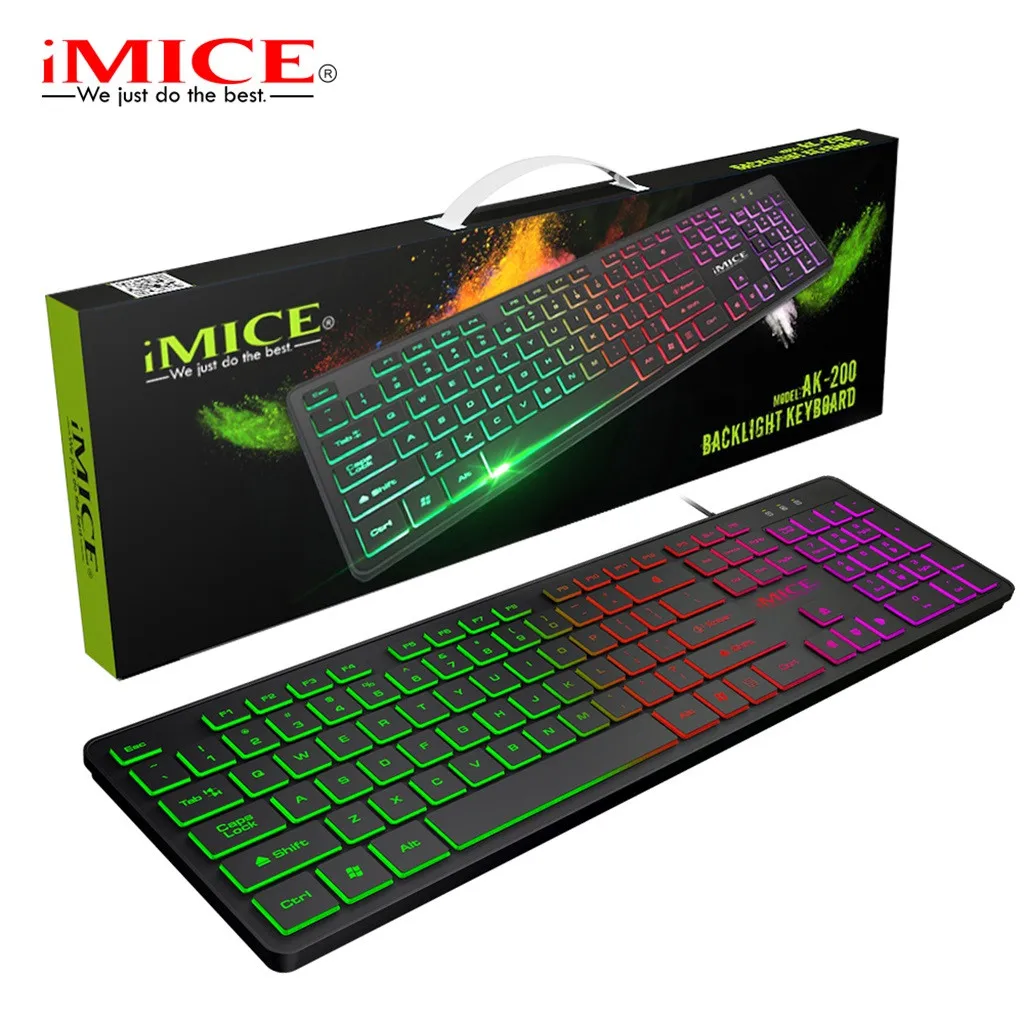 IMICE KA 200 клавиатура с подсветкой механическая игровая Проводная для ПК ноутбук