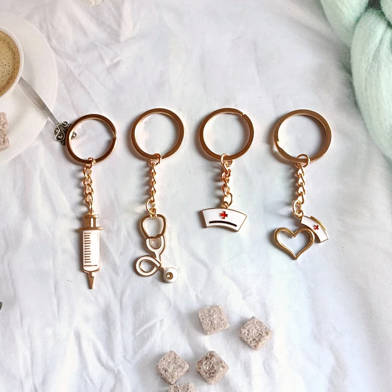 Новинка магнитный шприц стетоскоп брелок для ключей медсестры подарок сделай