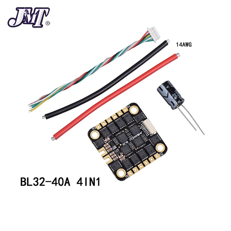 

JMT BL32 40A 55A 4IN1 3-6S ESC BLheli32 DShot1200 4in1 Brushless ESC for FPV Racing Drone Quadcopter Aircraft