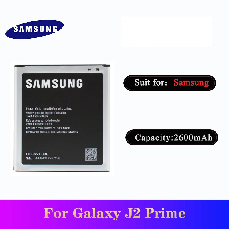 5 шт./лот EB BG530BBE Battery для Samsung Galaxy J2 Prime SM G532F/DS J3110 J3109 J500FN J5009 G530FZ G5308W 2600mAh|Аккумуляторы