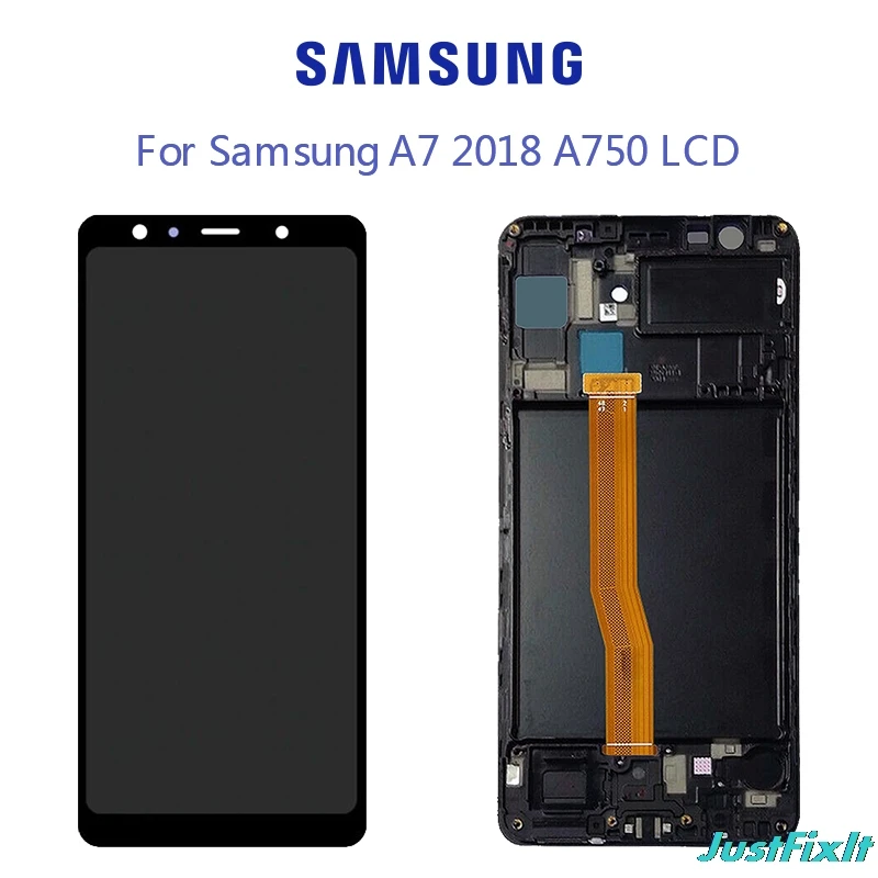 Сменный Super amoled 6 0 дюйма для samsung Galaxy A7 2018 SM A750F A750 ЖК дисплей кодирующий