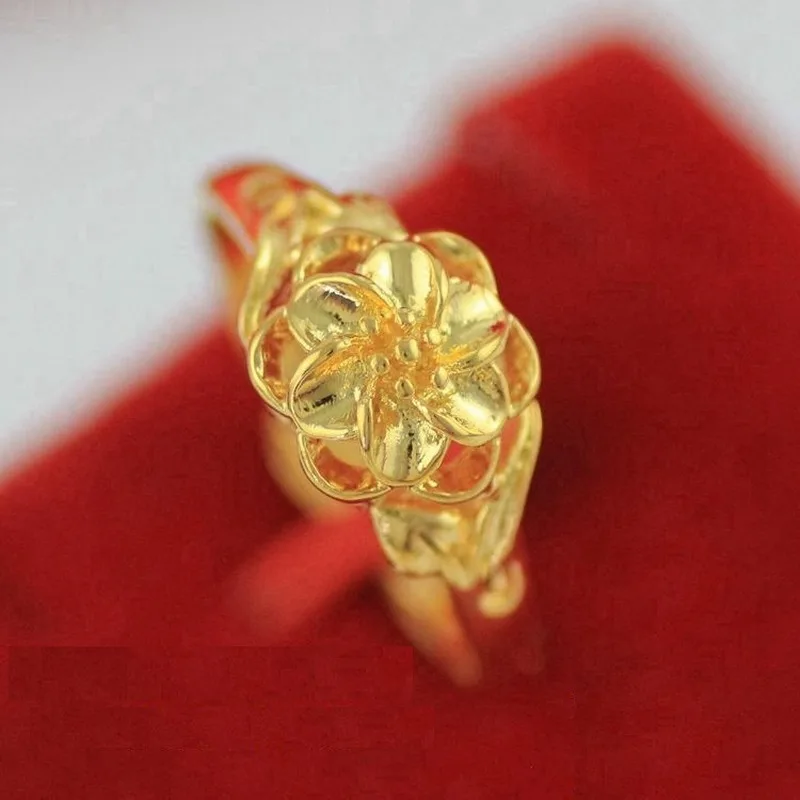 

2020 popular Vietnam Sajin Open women's ring exquisite flower colorless plated knuckle ring for women's unusual goods