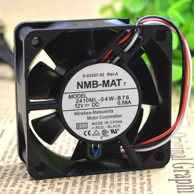 

Новый оригинальный 2410ML-04W-B76 12 В 0.58A 6025 интеллектуальный регулятор температуры большой объем воздуха охлаждающий вентилятор