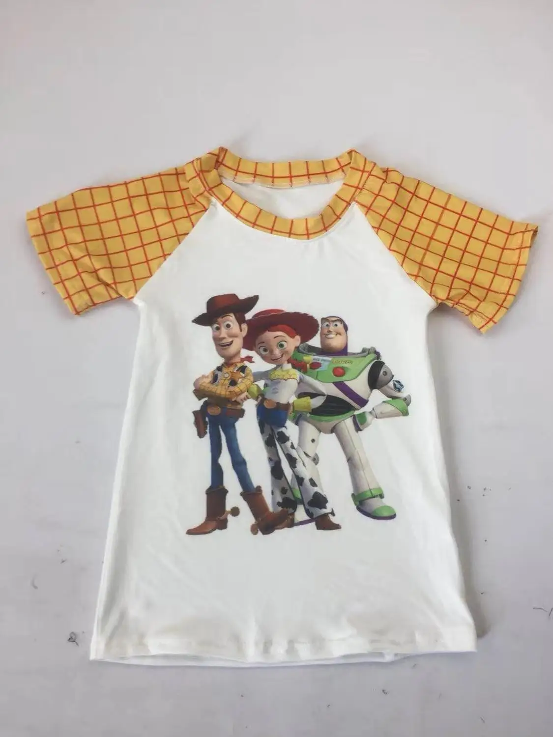 shirt Очаровательное нарядное платье для девочек с героями мультфильмов; Лидер продаж; Детские платья с оборками - Цвет: shirt