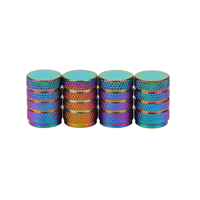 

2PCS Aluminum Car Bike Tire Valve Caps Neon Lights Color Bullet Design Car Truck Air Port Cover Tire Rim Valve Wheel Stem Cap