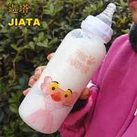 water bottle pacifier cute adult baby bottle child glass anti scalding and leak proof cartoon cup fruit straw glass water bottle