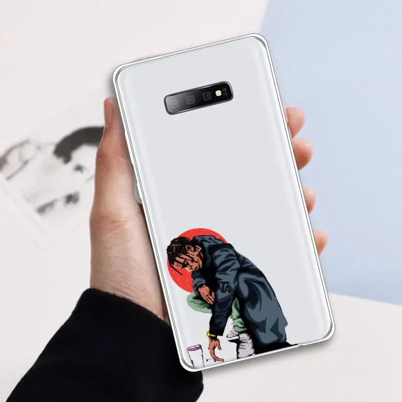 

Jackboys Travis Scott fashion design pattern Phone Case Transparent For Samsung Galaxy A 71 21s S note 8 9 10 plus 20 ultra