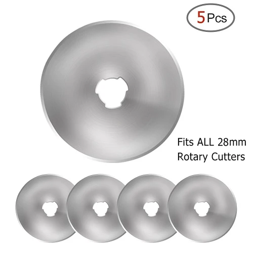 5PCS 28mm Blades 28/45 мм Фреза ролик для пэтчворка режущий диск Круглый Ножи ткань Ножи Кожа ремесло ткани резак DIY Швейные аксессуары - Цвет: 5PCS 28mm Blades