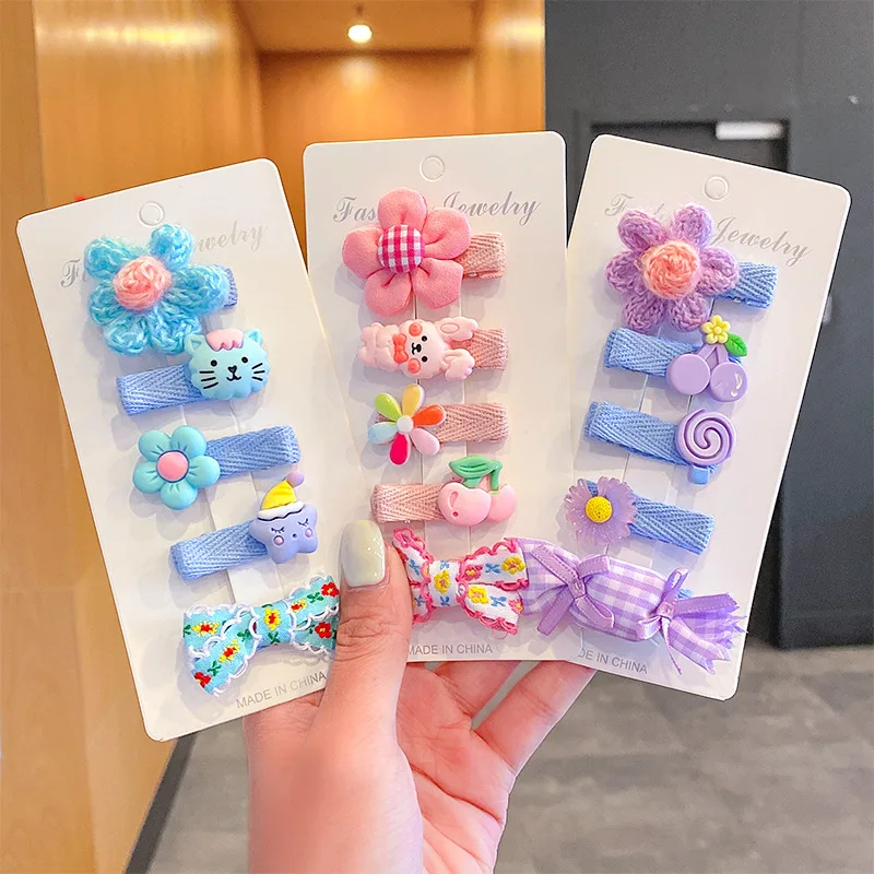 

5pcs/set Children Cute Cartoon Elastic Hair Bands Girls Baby Lovely Rubber Bands Gift Kids Hair Accessories