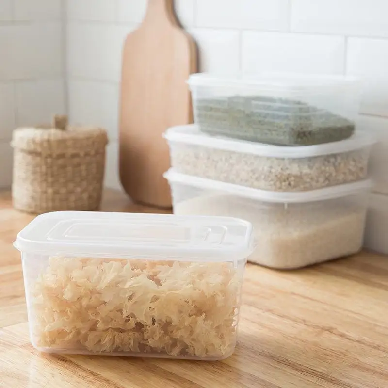 

Refrigerator Fresh-keeping Box Plastic Fruit Grain Food Nut Storage Box Rice Barrel Snack Storage Box Container Pantry Organizer