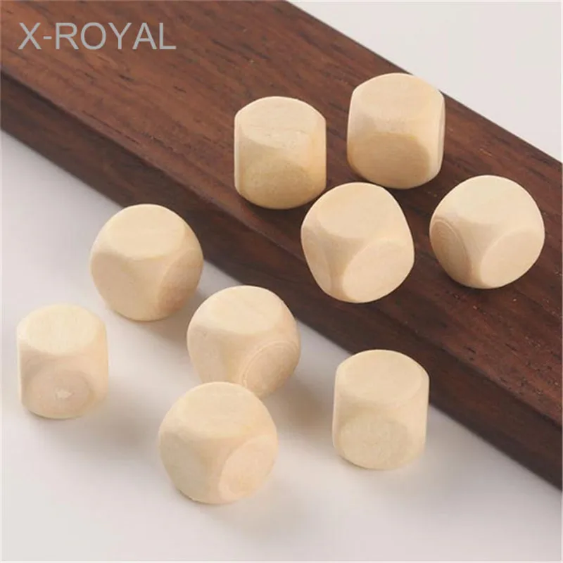X ROYAL 100 шт/Партия DIY деревянные бусины в виде игральных костей естественное без
