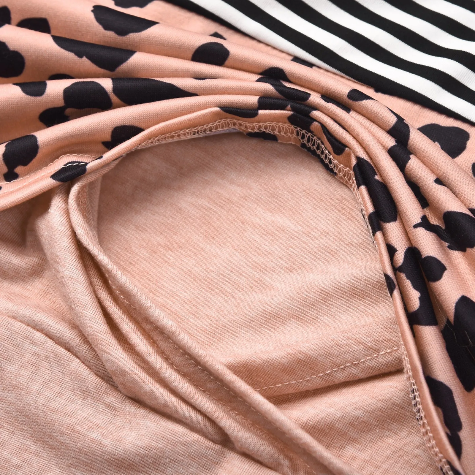 

Leopard Pregnant Nursing T-Shirts Maternity Patchwork Colors Casual Tops Pregnancy Blouse Women Breastfeeding Clothes