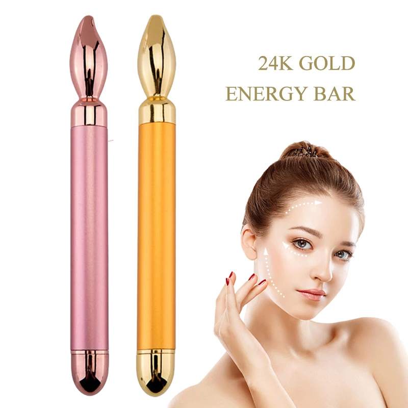 Электрический массажер для глаз 24k Gold Energy Bar портативный инструмент массажа