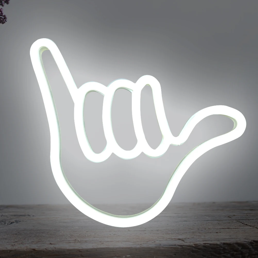 

LED Finger Sign Neon Light Night Lamp Hanging for Home Party Decorations