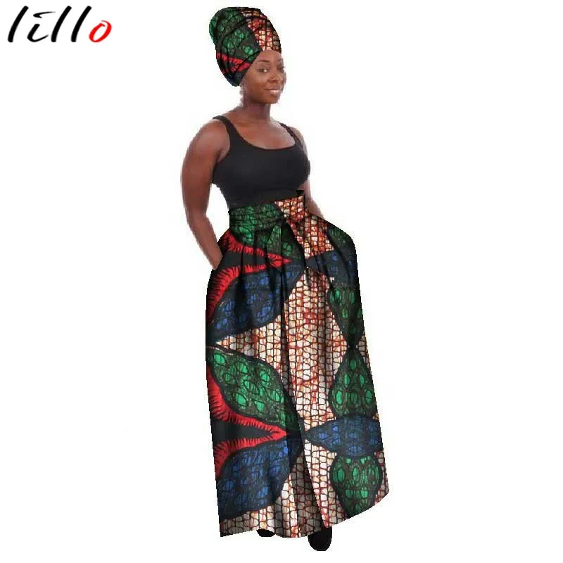Nigeria  African Clothing  Skirt Cotton Batik Print Skirt Elegant Half-length Dress, Comfortable  Elegant Skirt High Quality