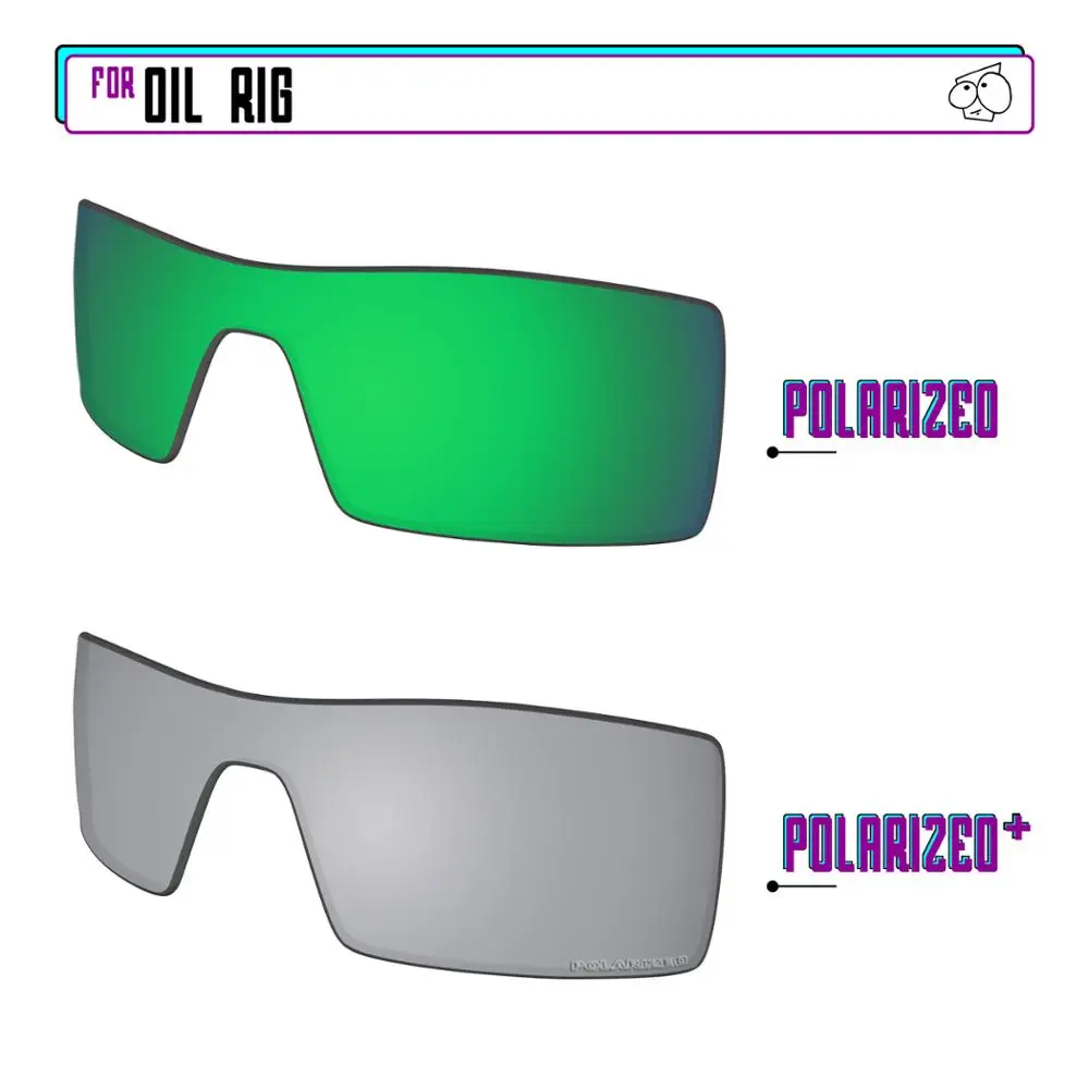 

Ezrelease поляризованные Сменные линзы для-солнцезащитные очки Oakley Oil Rig-SilverP Plus-Green P