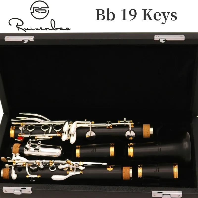 Профессиональный Grenadilla из чёрного дерева Bb Soprano19 ключ кларнет ключи с