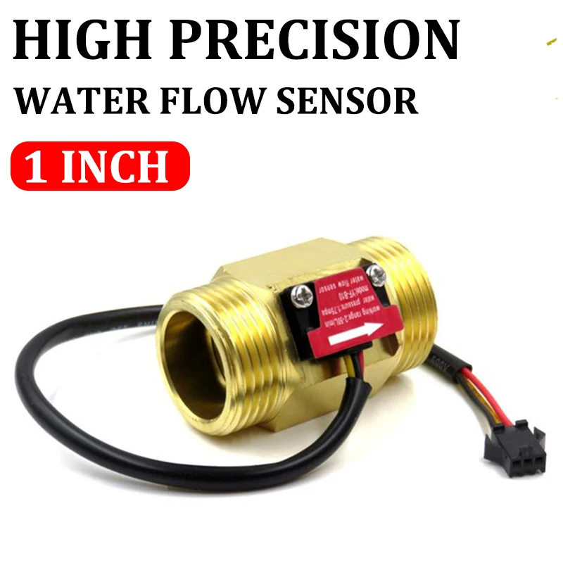 

Water Flow Sensor Hall Sensor Switch Flow Meter Water Flow Sensor DN25 Brass Water Meter Industrial Flowmeter1 Inch DC 5-15V