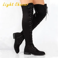 ins hot brand lady thigh high boots platform womens high boots wedges women boots cool street shoes woman over the knee boots