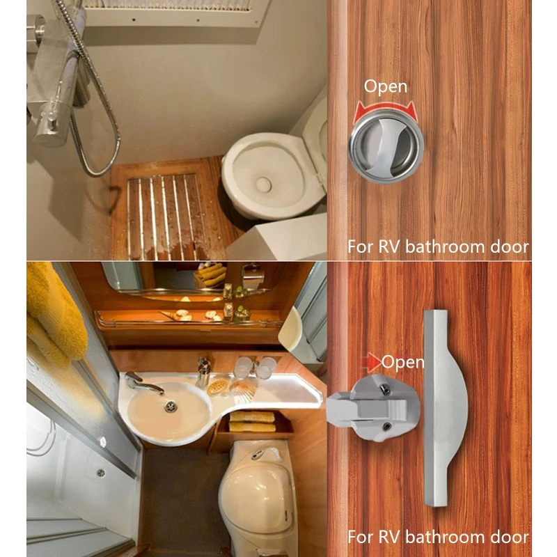

Motorhome Door Lock Caravan Wardrobe Lock Toilet Bathroom Handle Rotating Lock