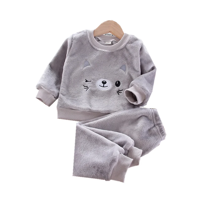 

New Winter Baby Girls Sleepwear Children Boy Fashion T-Shirt Pants 2Pcs/Set Toddler Casual Costume Infant Clothes Kids Tracksuit
