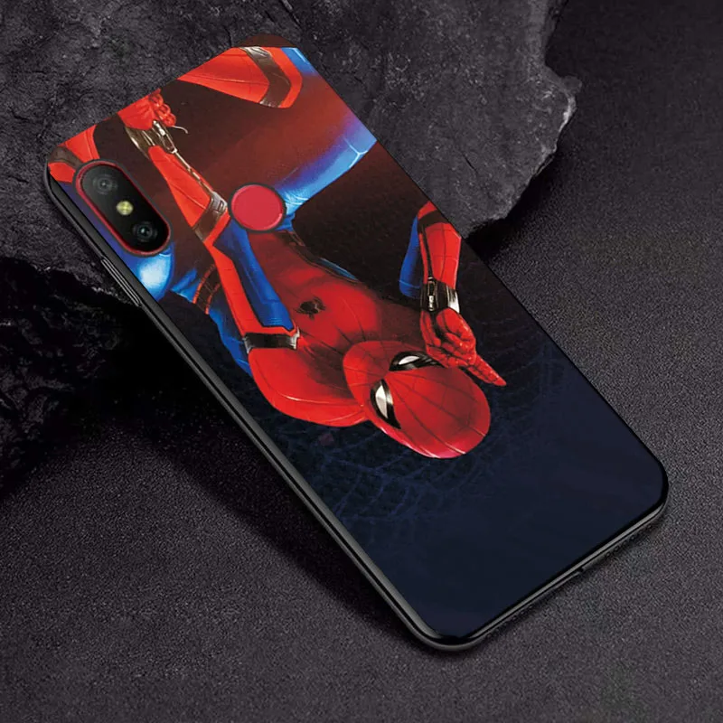 TPUBLK523 Для Xiaomi mi 8 чехол mi 9 SE черный ТПУ Человек-паук для Xiaomi mi 9T Pro задняя крышка Xiao mi CC9E чехол для Xiaomi mi A1 A2 mi A3 Lite - Цвет: TPUBLK523