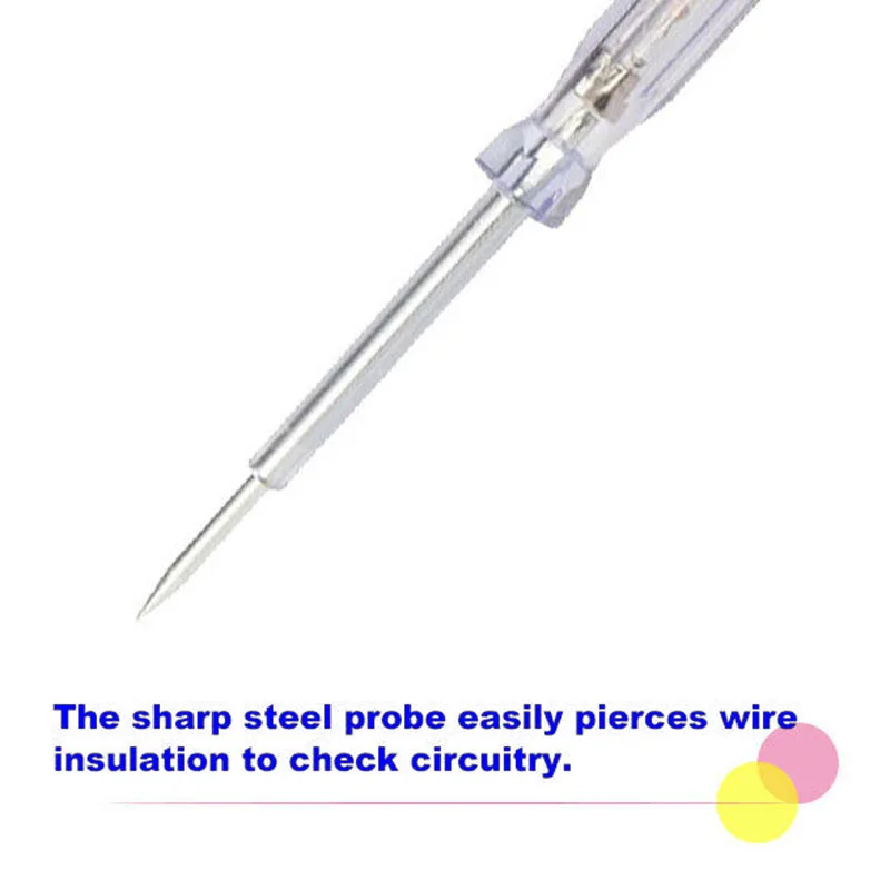 

System Circuit Tester Long probe Car Test Light Pen Replaceable Detector 6/12/24V