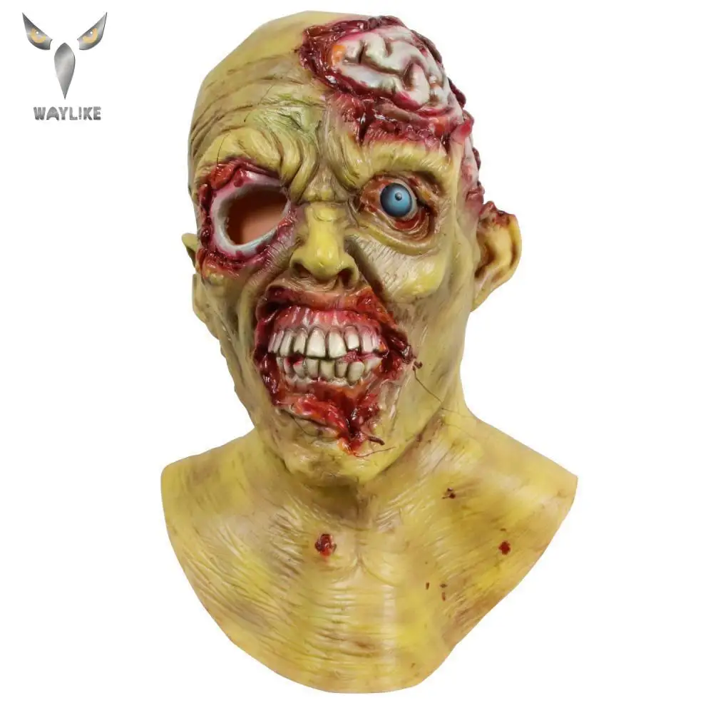 Waylike Хэллоуин Zombia страшная Маска Новинка маска из латекса костюм для Хеллоуина