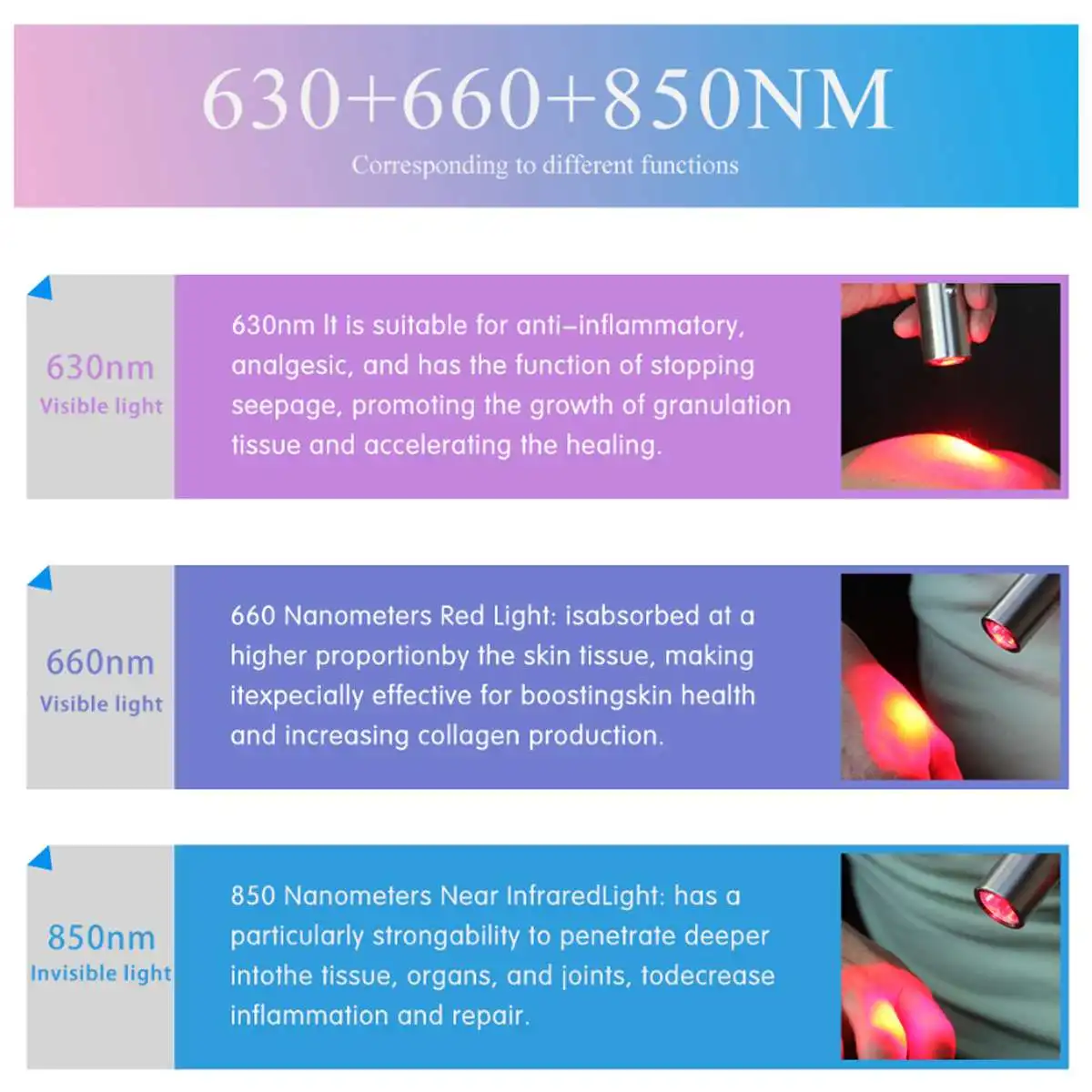 Ручка терапевтическая светодиодсветодиодный 2000 нм мАч | Красота и здоровье