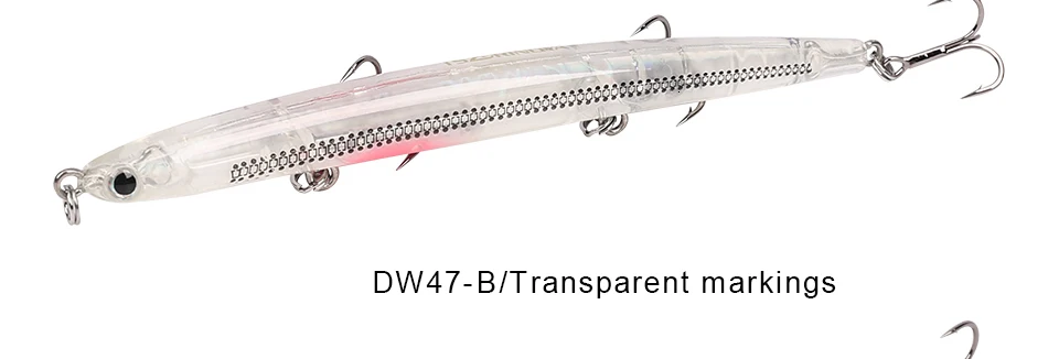 TSURINOYA DW47 морская приманка для рыбалки карандаш 12 г 110 мм тройные Крючки Тонущая жесткая приманка окунь искусственная Рыбная приманка вобблер