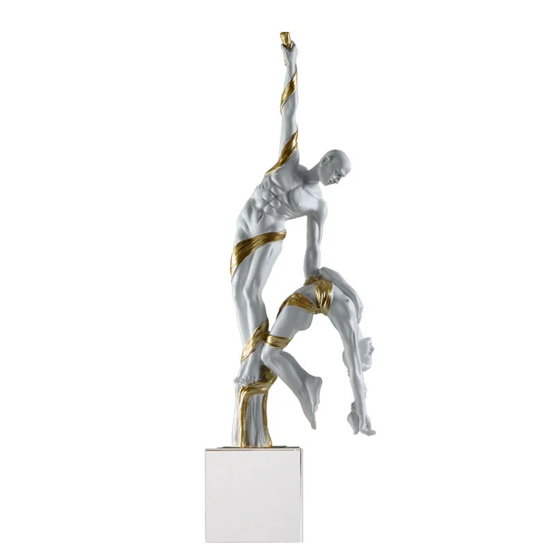 Художественная смола пара акробатиков скульптура кристальная основа для
